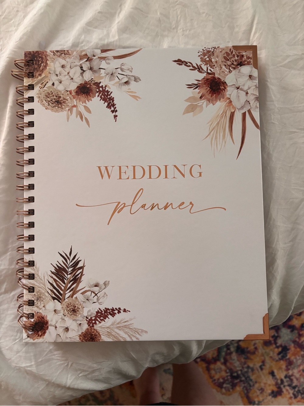 Wedding Planner Notebook - Rose Gold Floral